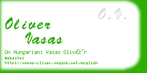 oliver vasas business card